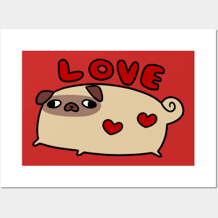 Love Pug Posters and Art